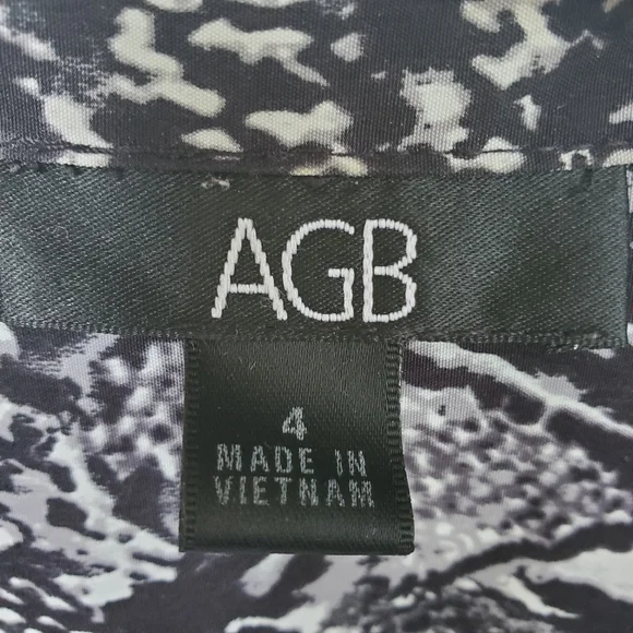 AGB Snakeprint B&W Shirt dress Sz 4 - EUC - Picture 8 of 8